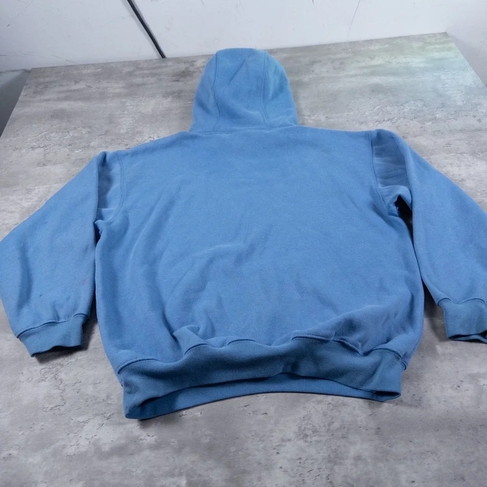 y2k kenpo hoodie boxy washed blue mens large